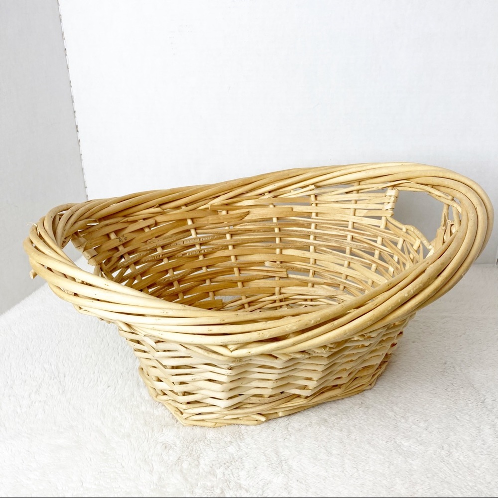 Wicker two handled basket